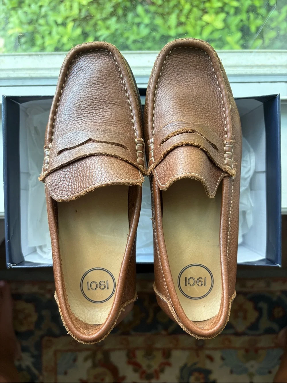 Kids 1901 leather loafers